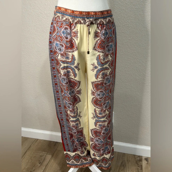 LIKE NEW ROSE & THYME unique linen pant - Picture 1 of 7